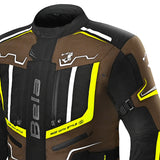 BELA WATSON TEXTIL JAQUETE DE MOTO HOMES NEGRE MARRO GROC BLANC