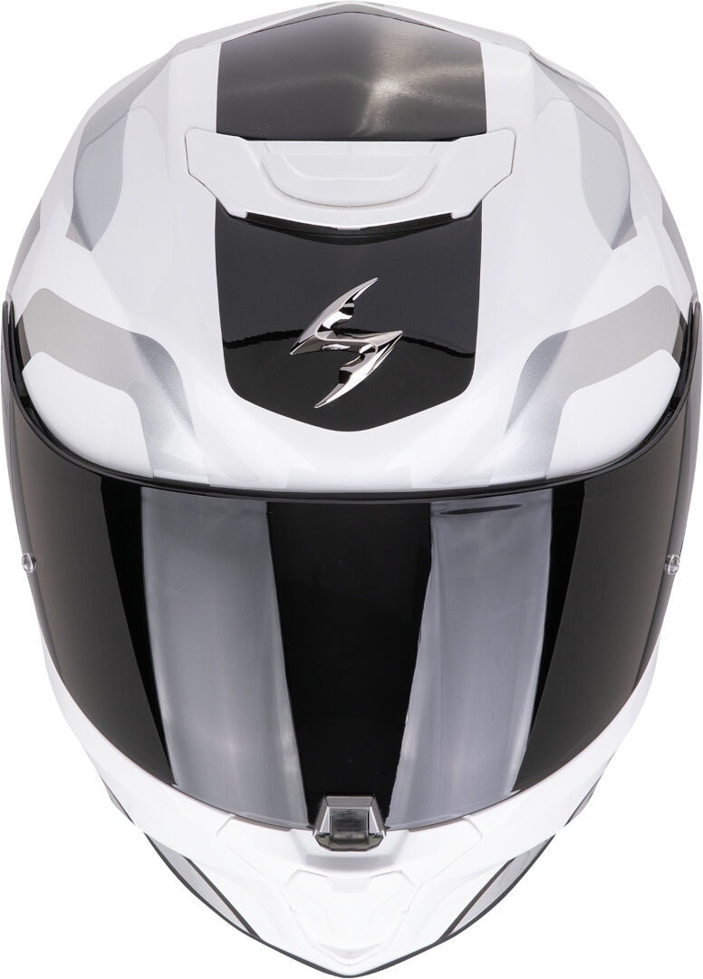 SCORPION CASCOS INTEGRALES EXO-391 AROK BLANCO NEGRO PLATA
