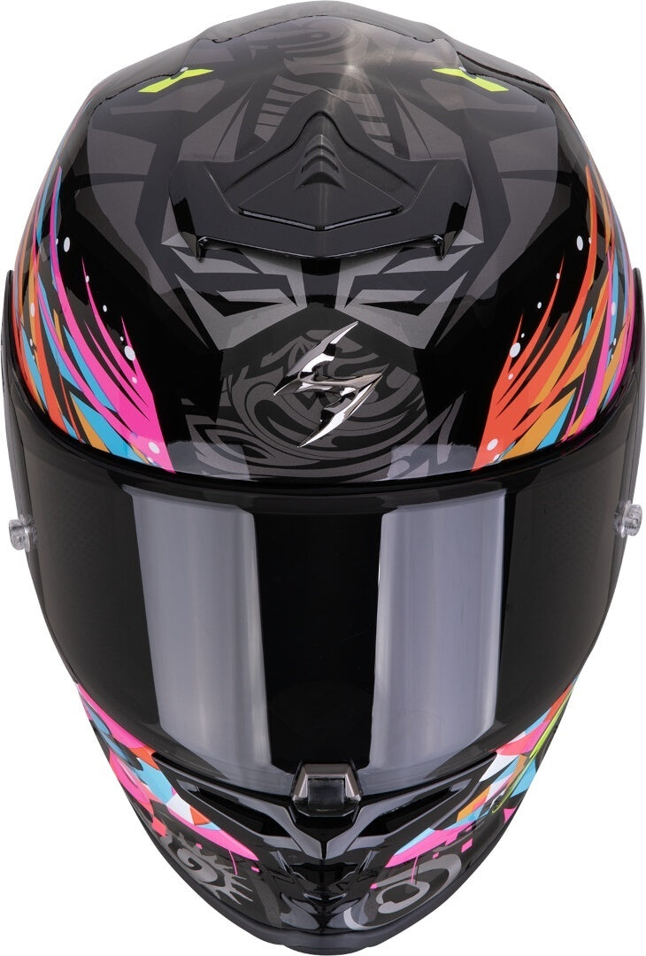 SCORPION EXO-R1 EVO AIR SAVAGE INTEGRAL CASCO Negro Azul Rosa