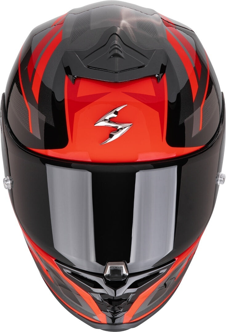 SCORPION EXO-R1 EVO AIR VITAL INTEGRAL CASCO Negro-Plata-Rojo
