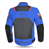 R-TECH SPIRAL MESH JAQUETES DE MOTO HOMES  BLAU GRIS VERMELL