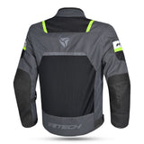 R-TECH SPIRAL MESH JAQUETES DE MOTO HOMES GRIS  FOSC NEGRE VERD