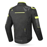 R-TECH Chaqueta Textil Knight Rider (Short) Negro/Antracita/Amarillo - CHAQUETA