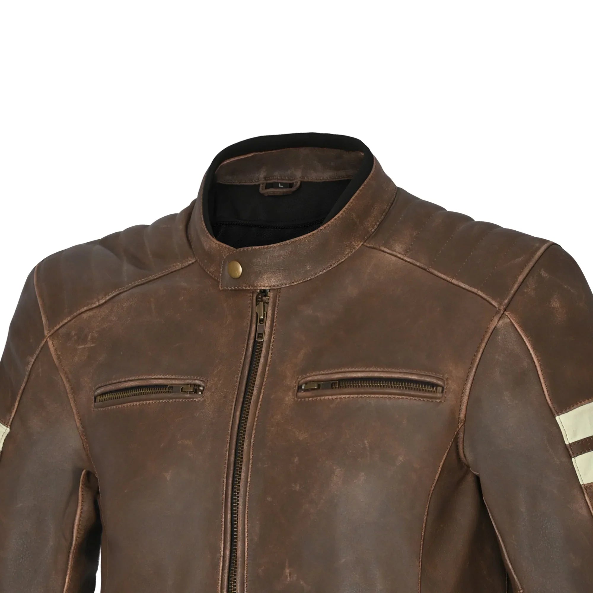 BELA - CHAQUETA PIEL STARK MARRON/BEIGE - SECURTEX MOTOR S.L (t/a MaximoMoto)