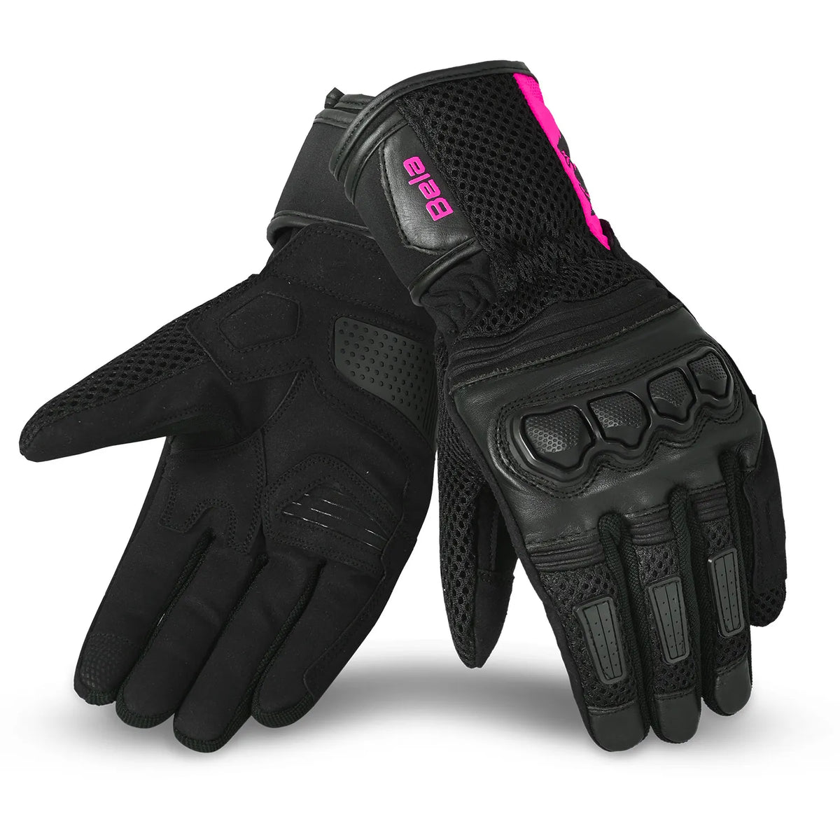 BELA TWIX TEXTILE GUANTS DE MOTO SENYORA NEGRE ROSA