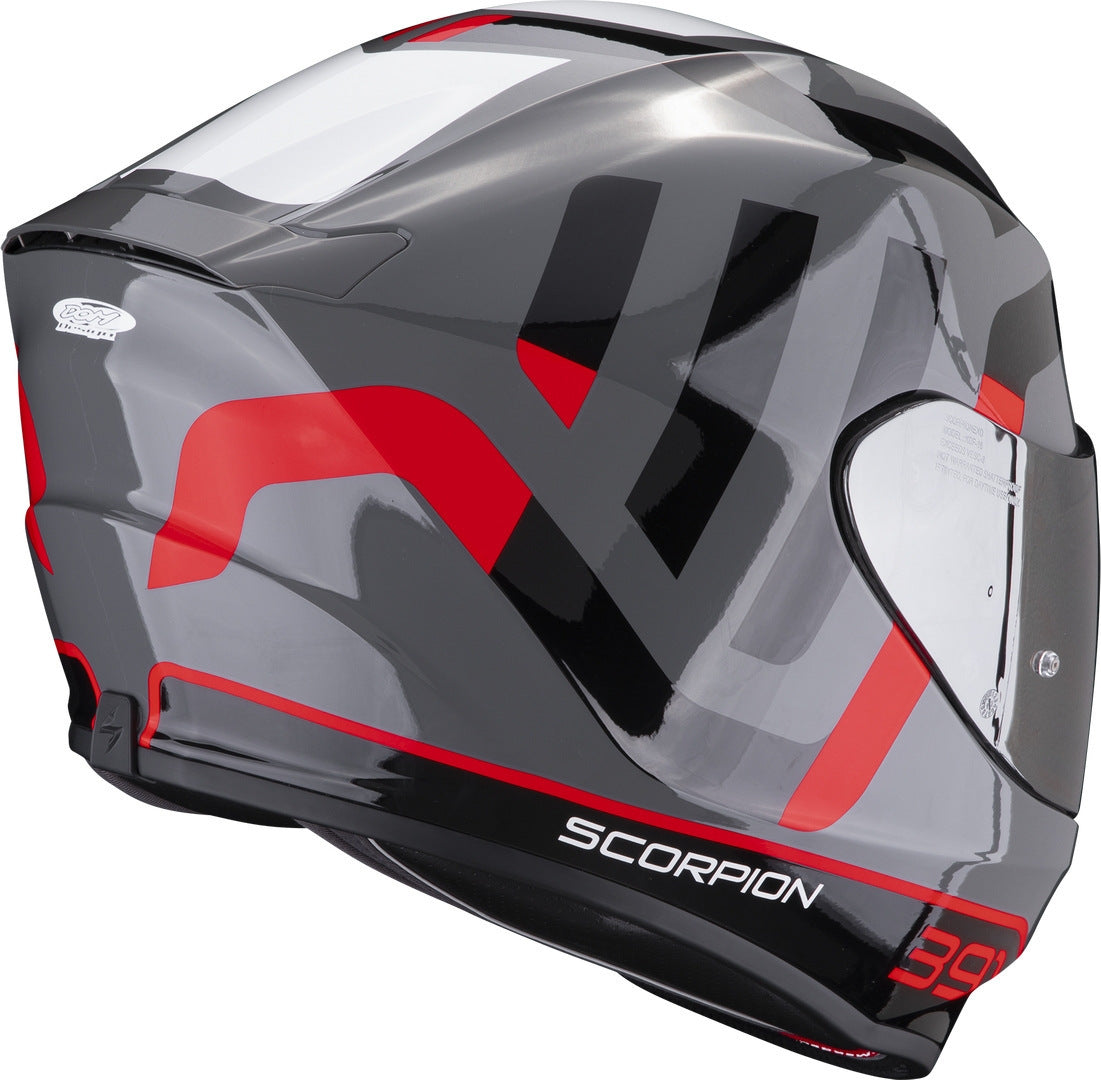 SCORPION CASCOS INTEGRALES EXO-391 AROK GRIS ROJO NEGRO