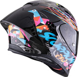 SCORPION EXO-R1 EVO AIR SAVAGE INTEGRAL CASCO Negro Azul Rosa