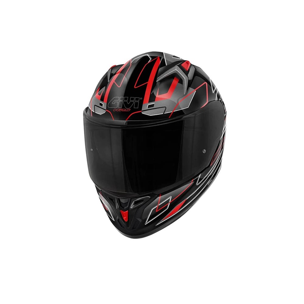 GIVI 50.9 Casco Integral De Moto Agresión Negro Titanio Rojo (SAFE)