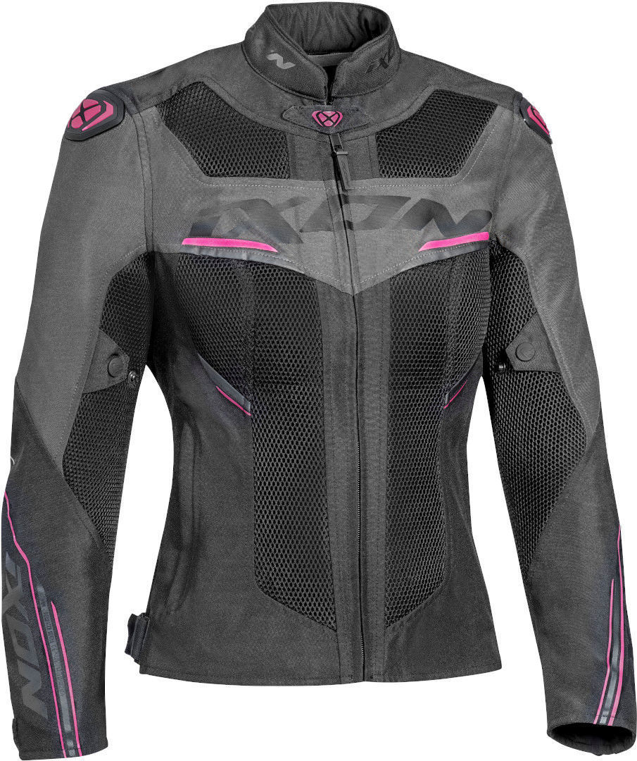  IXON DRACO LADY Verano Moto Textil Chaqueta Negro Antracita Fushia
