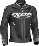 IXON DRACO Hombre Moto Textil Chaqueta Blanco Negro
