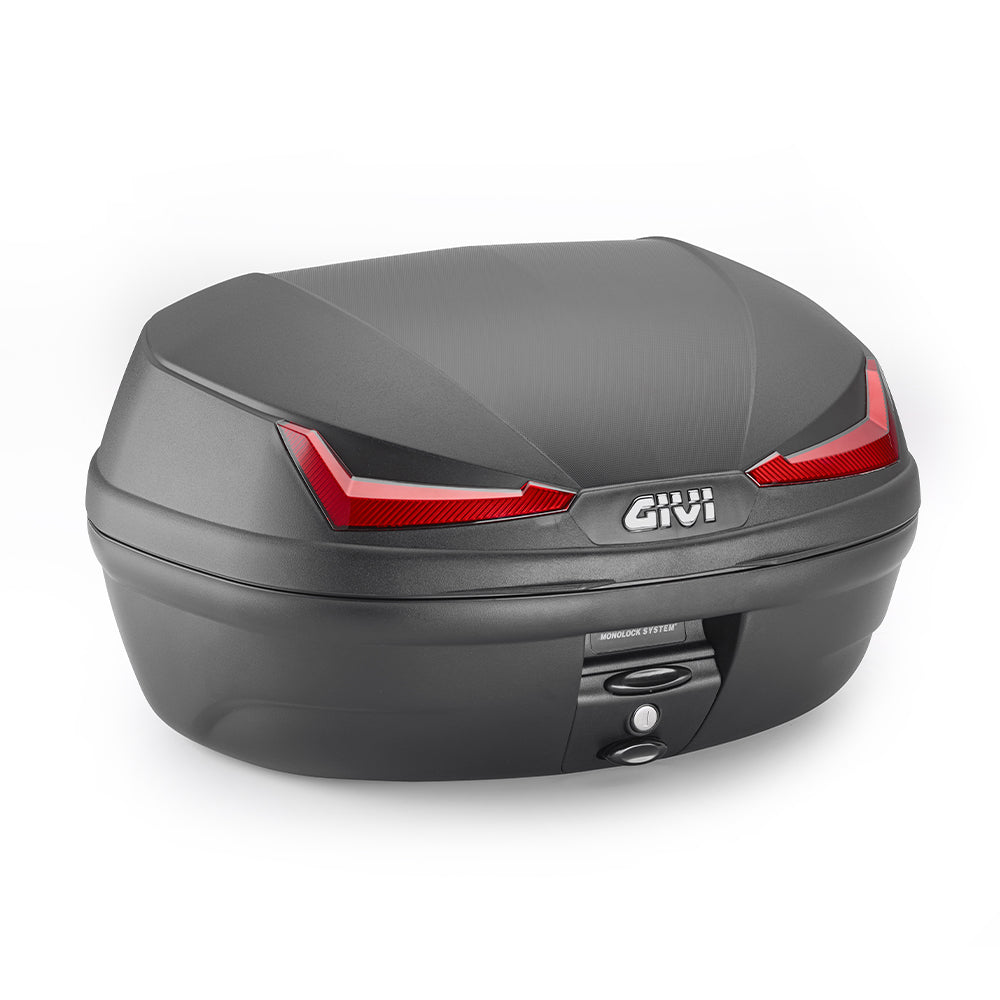 GIVI ML E455 SIMPLY IV Maleta Para Moto Negra Roja 45 L