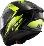 LS2 - FF808 STREAM II FURY BLACK H-V YELLOW
