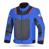 R-TECH SPIRAL MESH JAQUETES DE MOTO HOMES  BLAU GRIS VERMELL