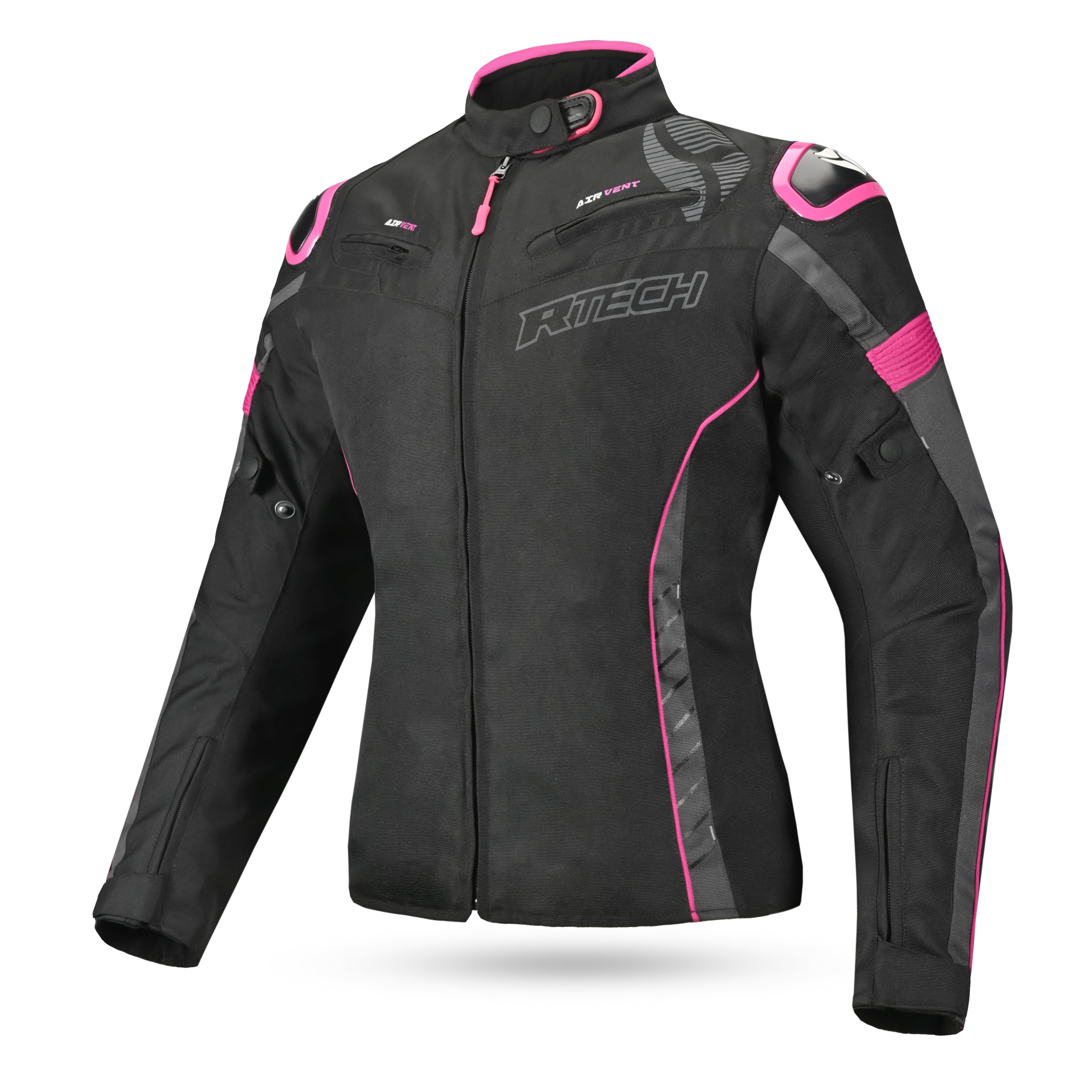 R-TECH Chaqueta Textil Knight Rider (Short) Negro/Fuschia - SECURTEX MOTOR S.L (t/a MaximoMoto)