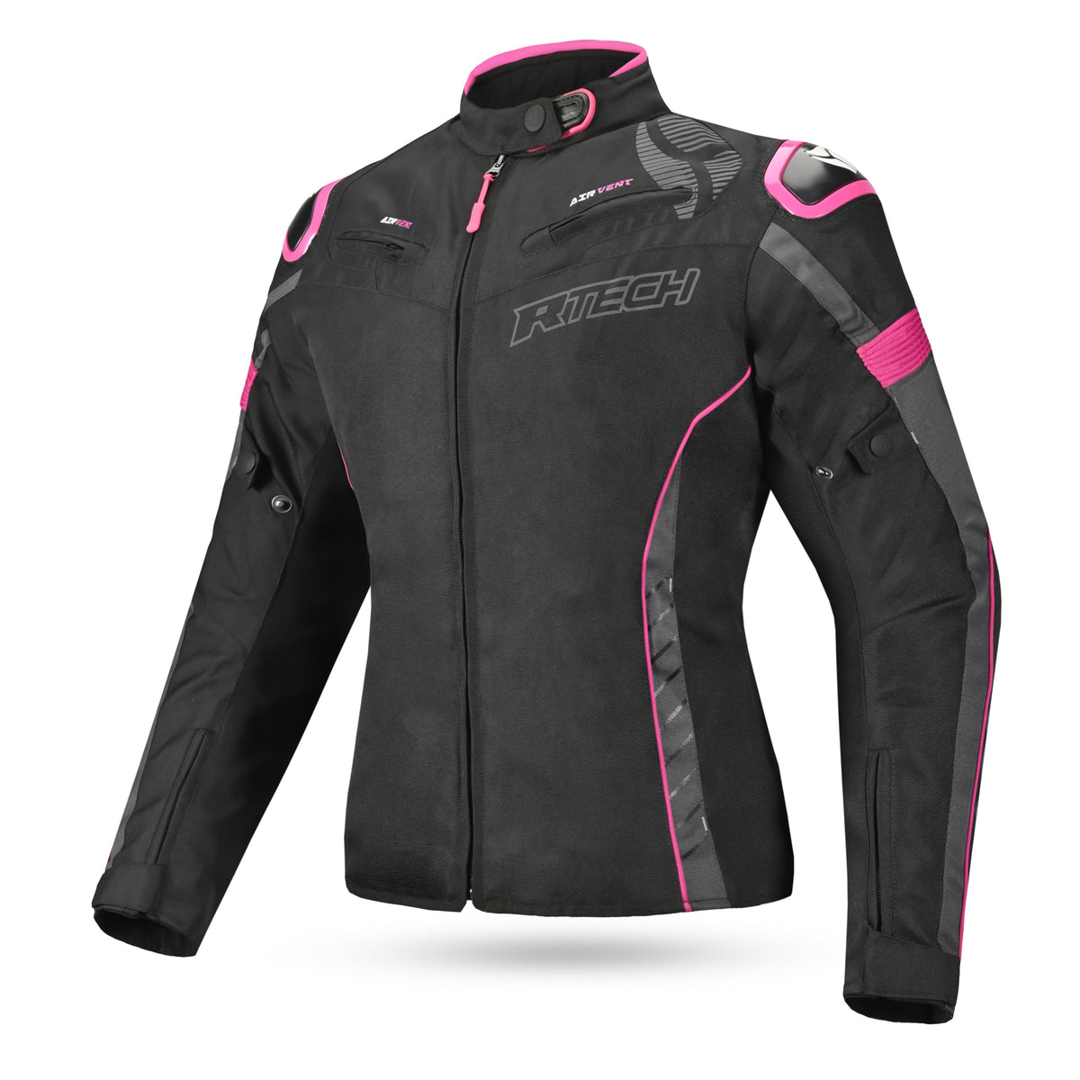 R-TECH Chaqueta Textil Knight Rider (Short) Negro/Fuschia - SECURTEX MOTOR S.L (t/a MaximoMoto)
