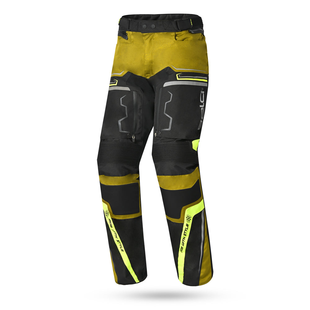 BELA - Pantalón Textil Watson Negro/Marrón/Amarillo/Blanco - SECURTEX MOTOR S.L (t/a MaximoMoto)