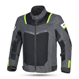 R-TECH SPIRAL MESH JAQUETES DE MOTO HOMES GRIS  FOSC NEGRE VERD