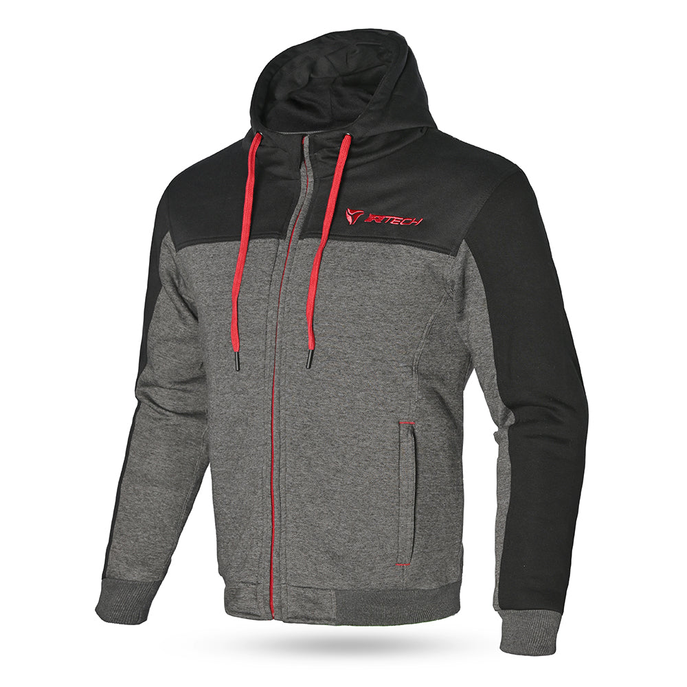 R-TECH - SUDADERA TEXTIL SUSPENTION HODDY NEGRA/GRIS - SECURTEX MOTOR S.L (t/a MaximoMoto)