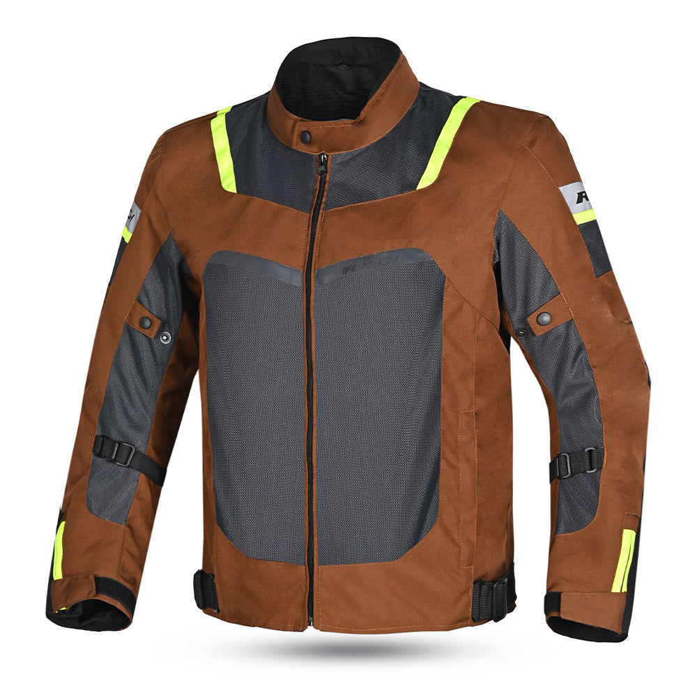 R-TECH SPIRAL MESH JAQUETES DE MOTO HOMES MARRO GRIS GROC FLOUR