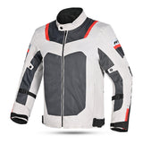 R-TECH SPIRAL MESH JAQUETES DE MOTO HOMES NEGRE BLANC GRIS VERMELL