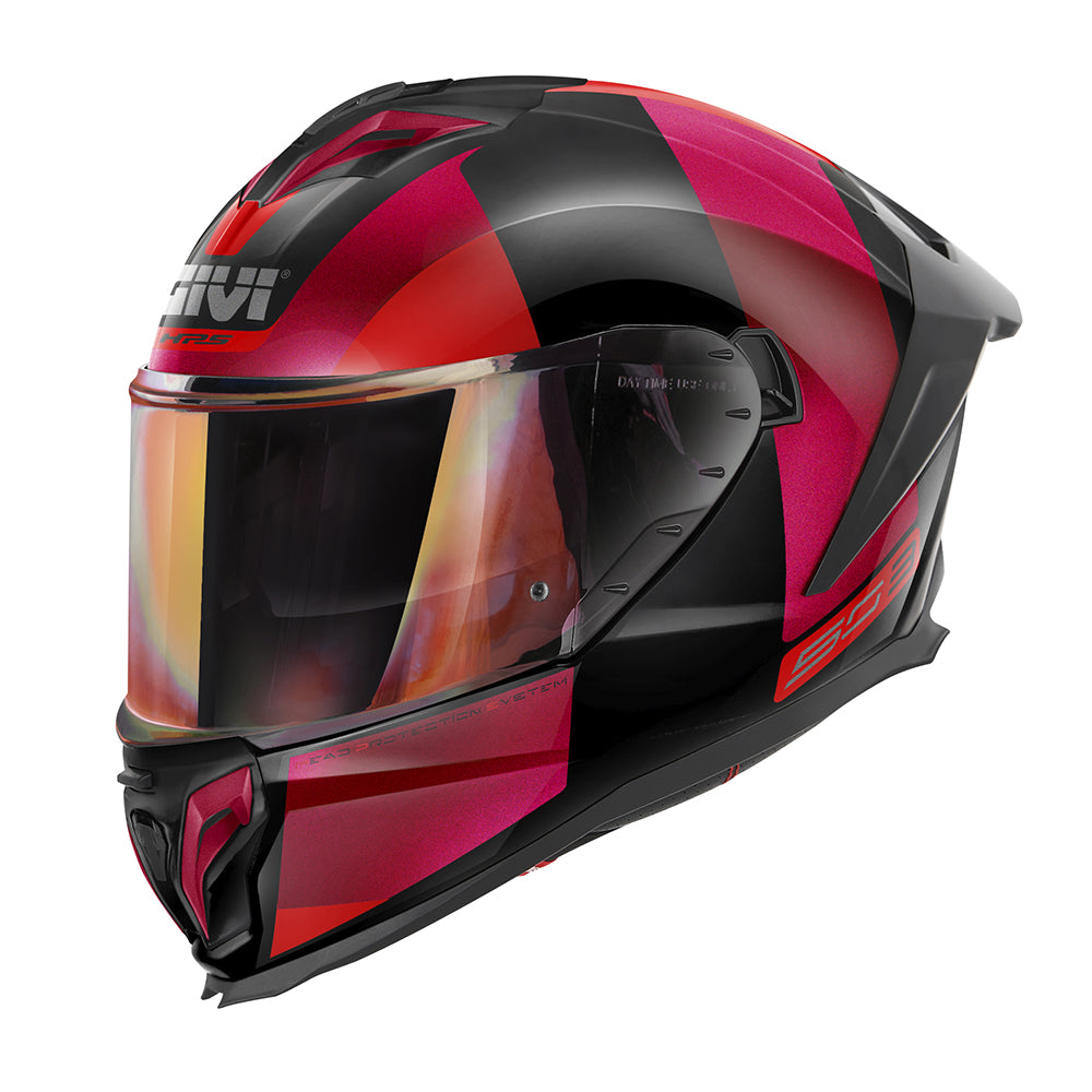GIVI CASCOS INTEGRALE H503F VISION BLACK BORD . RED - VNBR