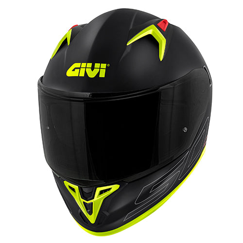 GIVI CASCOS INTEGRALE H509B MONOCOLORE NERO/ARG/GIALL-BCYL
