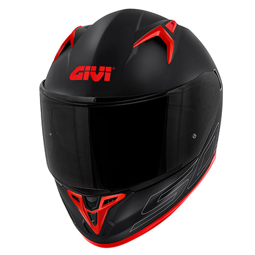 GIVI CASCOS INTEGRALE H509B MONOCOLORE NERO/ARG/ROSSO-BCRD