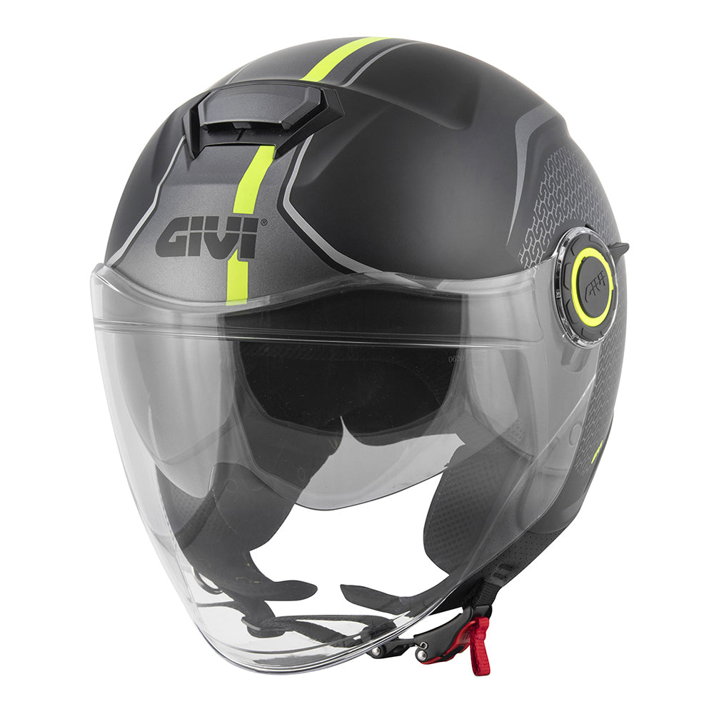 GIVI CASCOS JET H125F TOUCH NERO OP/GIALLO - THBY