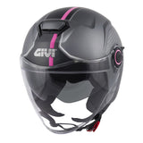 GIVI CASCOS JET H125F TOUCH TITANIO OP/ROSA - THTP