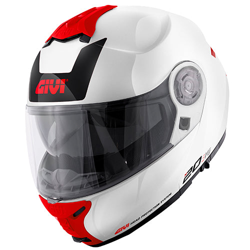 GIVI CASCOS MODULARES HX20F EVO BIANCO LUCIDO/ROSSO - EVWH