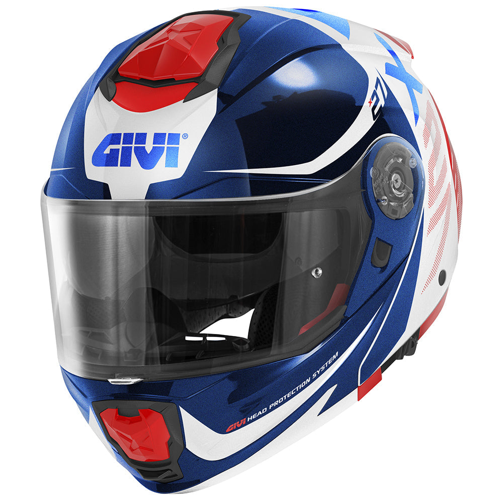 GIVI CASCOS MODULARES HX21S DIMENS. BIANCO/BLU/ROSS - DMBW