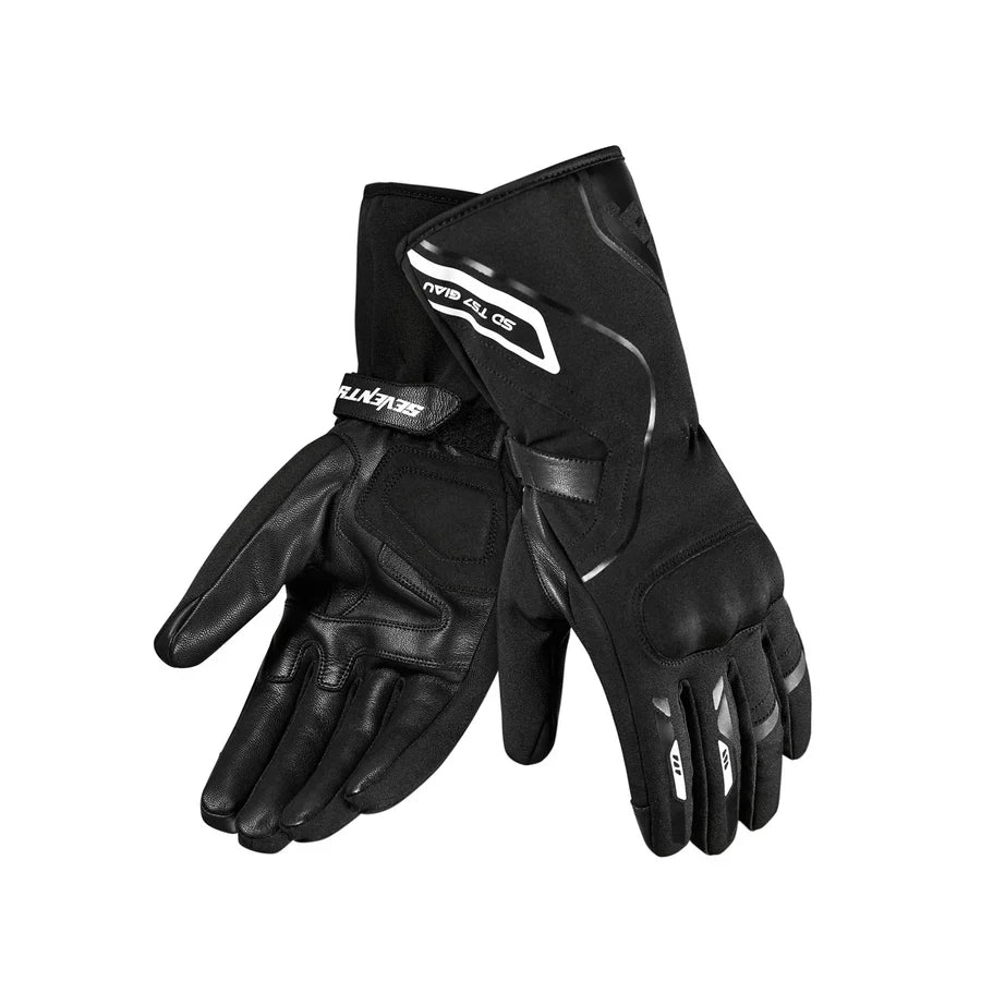 SEVENTY DEGREE 70 SD-T59 GIAU Guantes Largos De Moto Para Mujer Negro Blanco