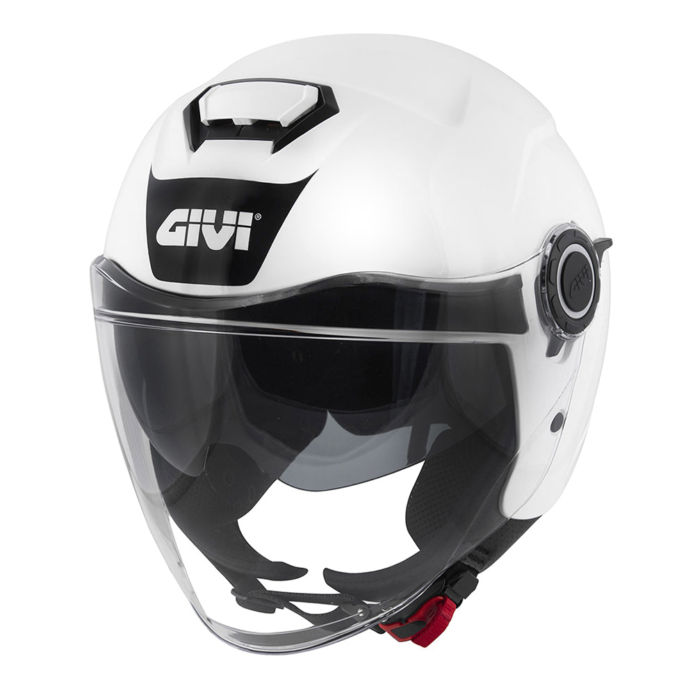 GIVI 12.5 Solid Casco Jet Abierto Para Moto Blanco
