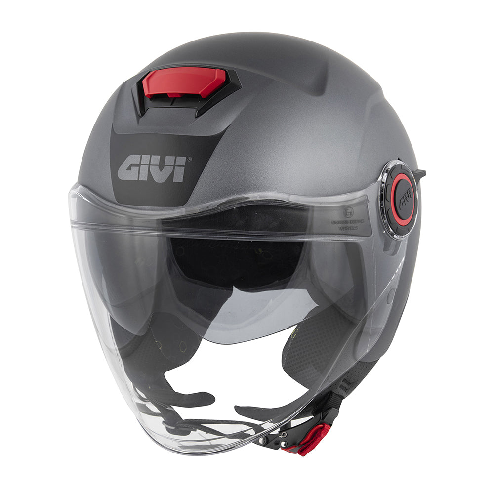 GIVI 12.5 Solid Casco Jet Para Moto Titanio - SECURTEX MOTOR S.L (t/a MaximoMoto)