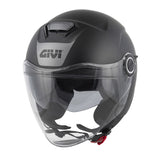 GIVI 12.5 sólida Moto Casco Jet Mate Negro
