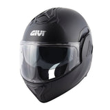 GIVI HX30B con parte delantera abatible de motocicleta Casco integral negro