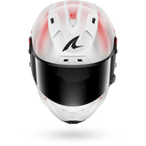 SHARK AERON SPEED-TECH Carbon Blanco Rojo Casco De Moto