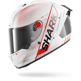 SHARK AERON SPEED-TECH Carbon Blanco Rojo Casco De Moto