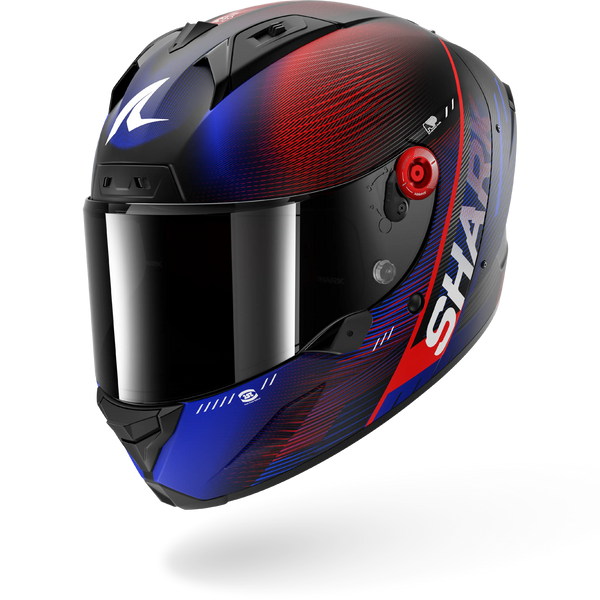 SHARK  AERON SPEED-TECH Mat Carbon Azul Rojo Casco De Moto