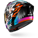 SHARK  AERON SPEED-FANCY Carbon Blanco Naranja Casco De Moto
