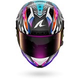 SHARK  AERON SPEED-FANCY Carbon Blanco Naranja Casco De Moto