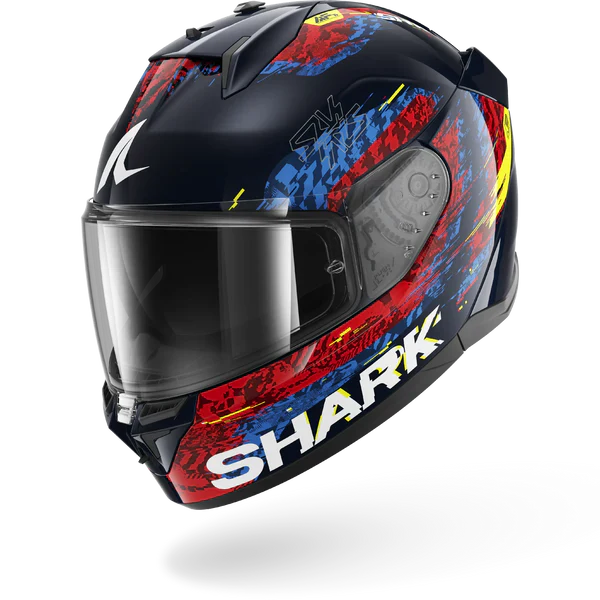 SHARK  D-SKWAL 3 SPEED-VIB Azul Rojo Azul Casco De Moto
