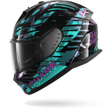 SHARK  D-SKWAL 3 REPTAIA Mat NEGRO Cameleon Casco De Moto