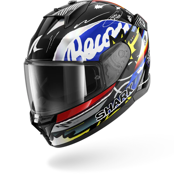 SHARK  D-SKWAL 3 STREETRUSH NEGRO Azul Chrom Casco De Moto