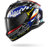 SHARK  D-SKWAL 3 STREETRUSH NEGRO Azul Chrom Casco De Moto