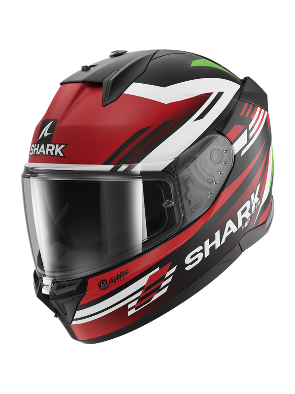 CASCO INTEGRAL SHARK D-SKWAL 3 FIRSTLAP Negro Mate Rojo Verde