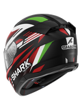 SHARK CASCO INTEGRAL D-SKWAL 3 FIRSTLAP Negro Mate Rojo Verde
