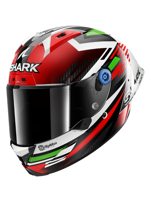 SHARK CASCO AERON-GP FIM RACING #1 FIRSTLAP Carbono Rojo Verde