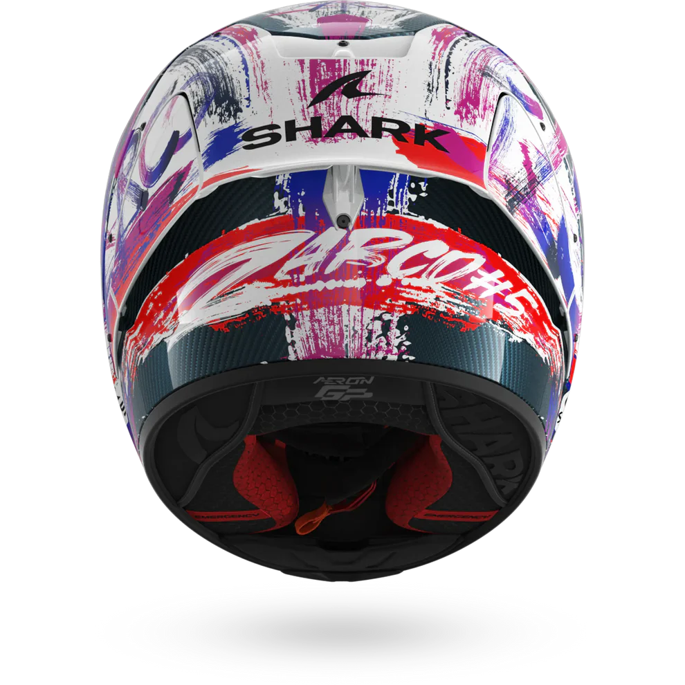 SHARK AERON-GP Fim Carbon Casco Integral De Moto Violeta Blanco