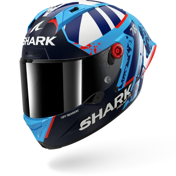 SHARK  AERON-GP FIM RACING #1 REPLICA RAUL FERNANDEZ Azul Blanco Casco De Moto